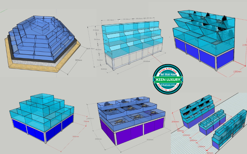 bảng báo giá thiết kế và thi công bể hồ hải sản